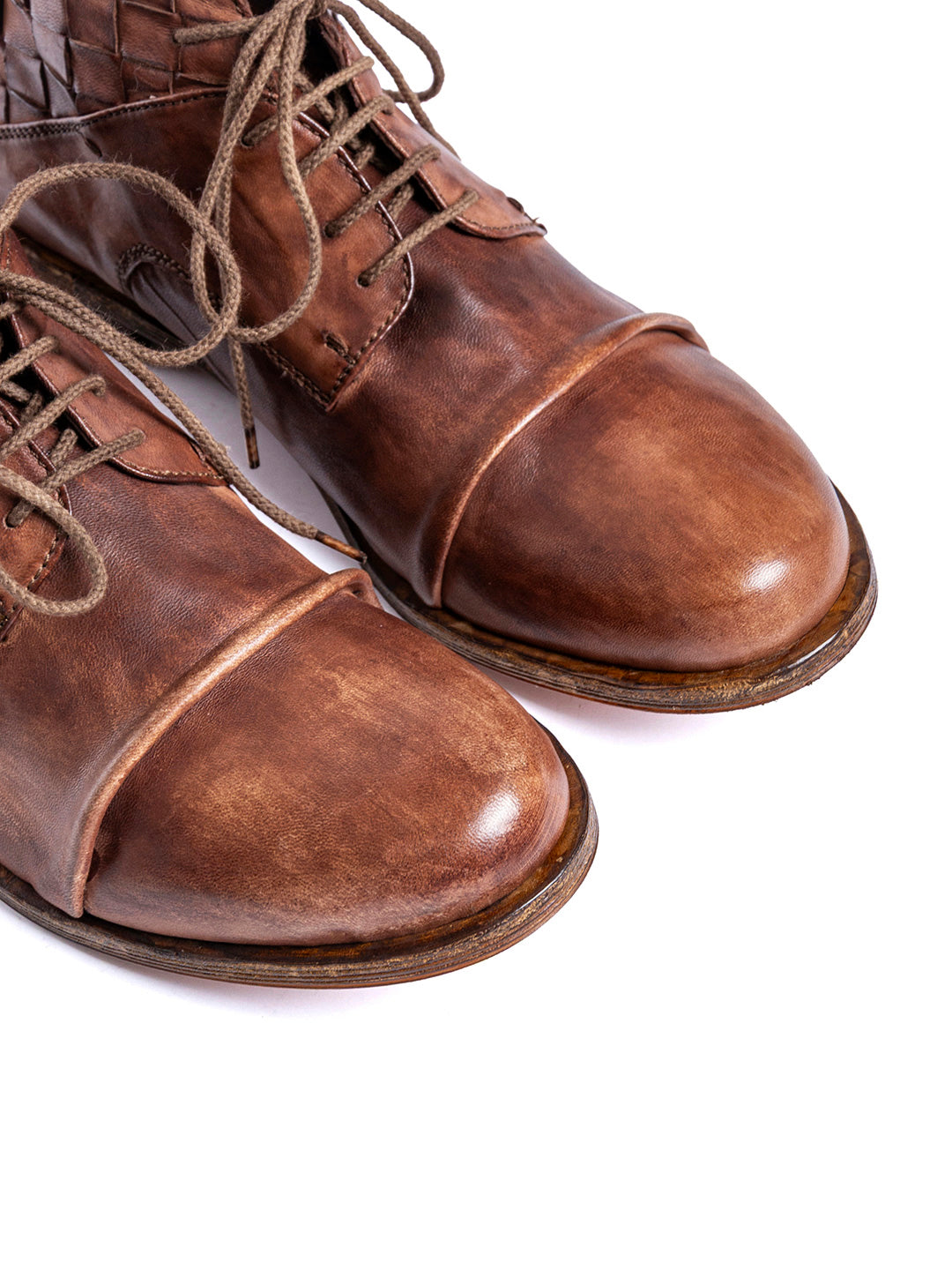 Stivaletti derby in agnello legno 2580/400