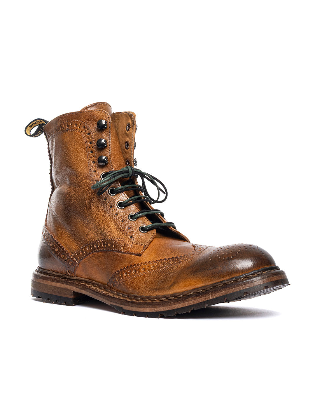 Stivaletti stringati duilio in bufalo 36526/260 - Cuoio