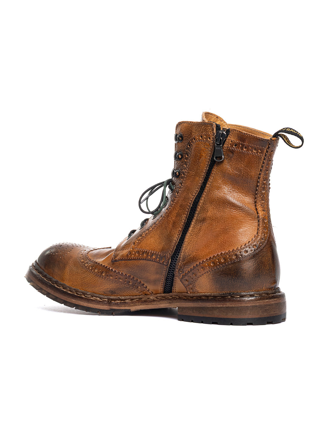Stivaletti stringati duilio in bufalo 36526/260 - Cuoio