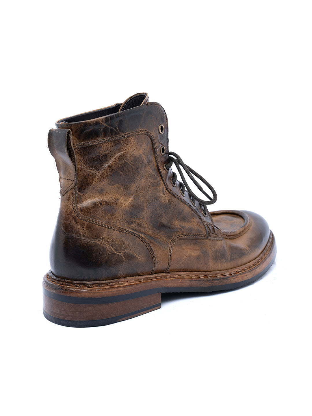 Beige calfskin lace-up ankle boots 37340/17