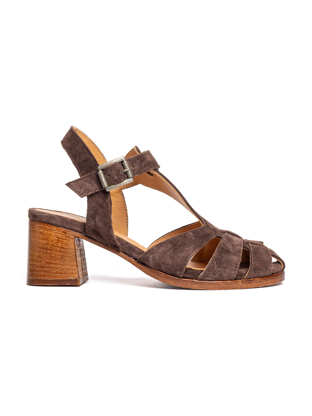 Sandali in vitello crosta testa di moro 5471/20