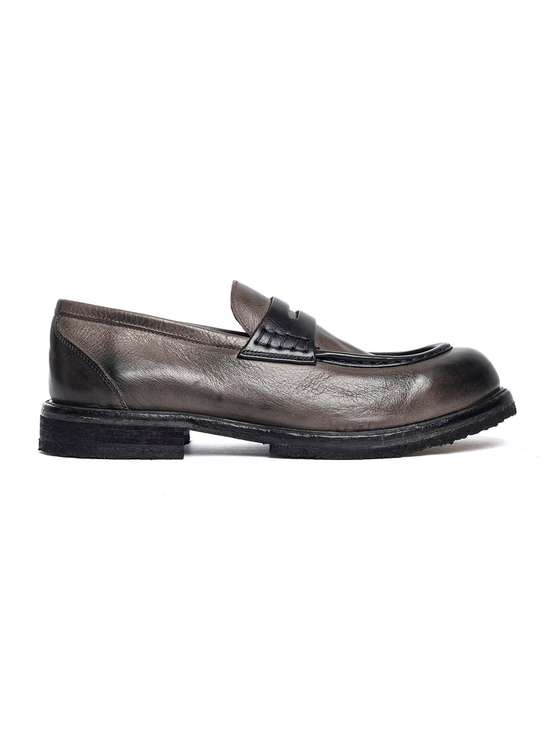Mocassini in vitello 60726/1 - Grigio e nero