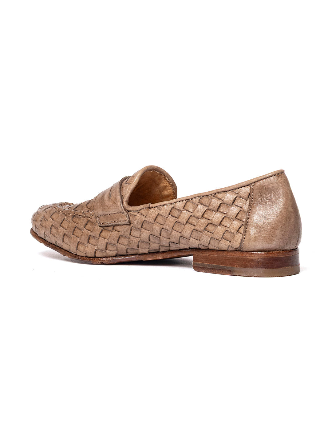 Mocassini in agnello intrecciato alpaca 6836/5