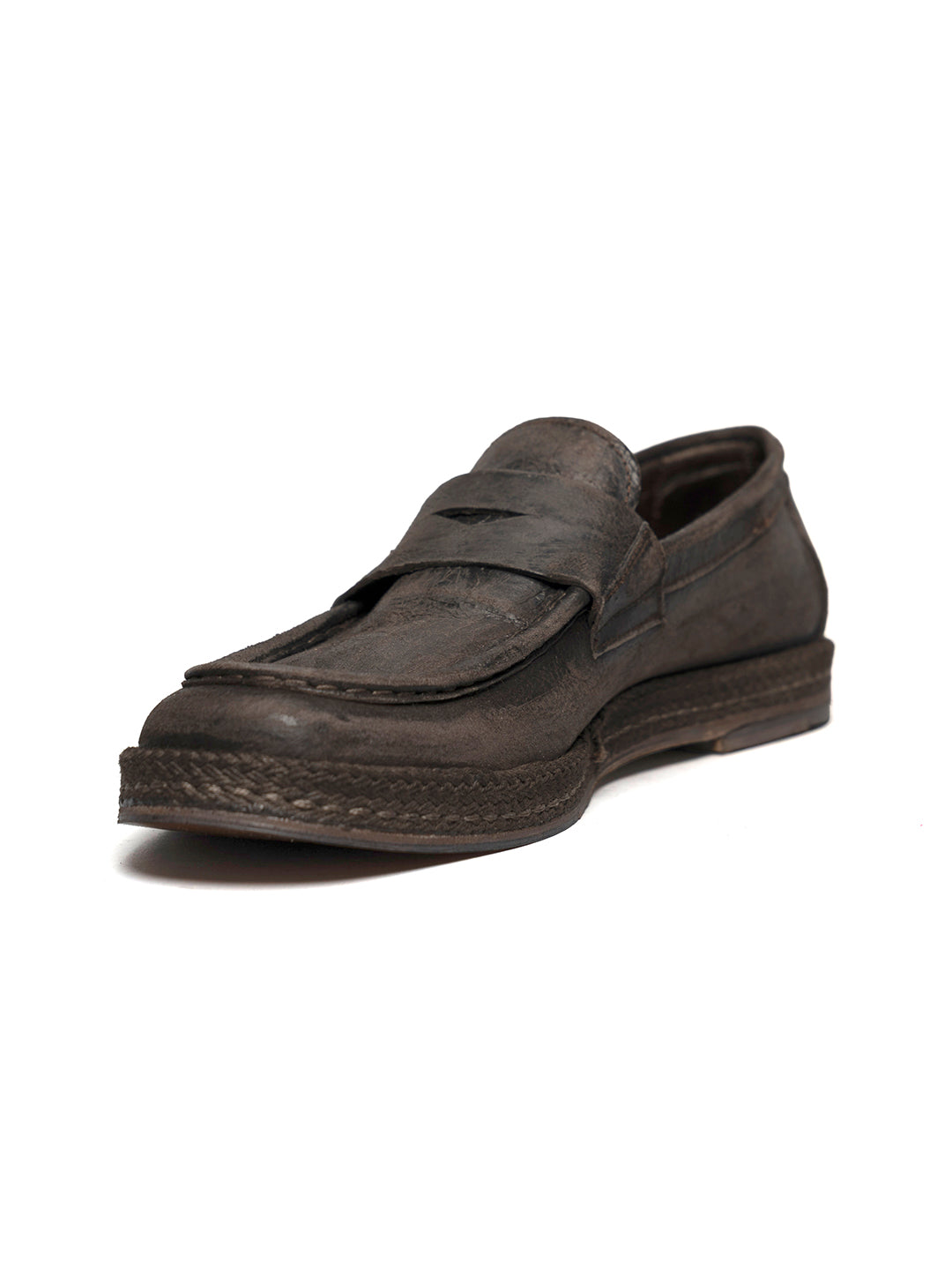 Wine-colored calfskin loafers 35773/28