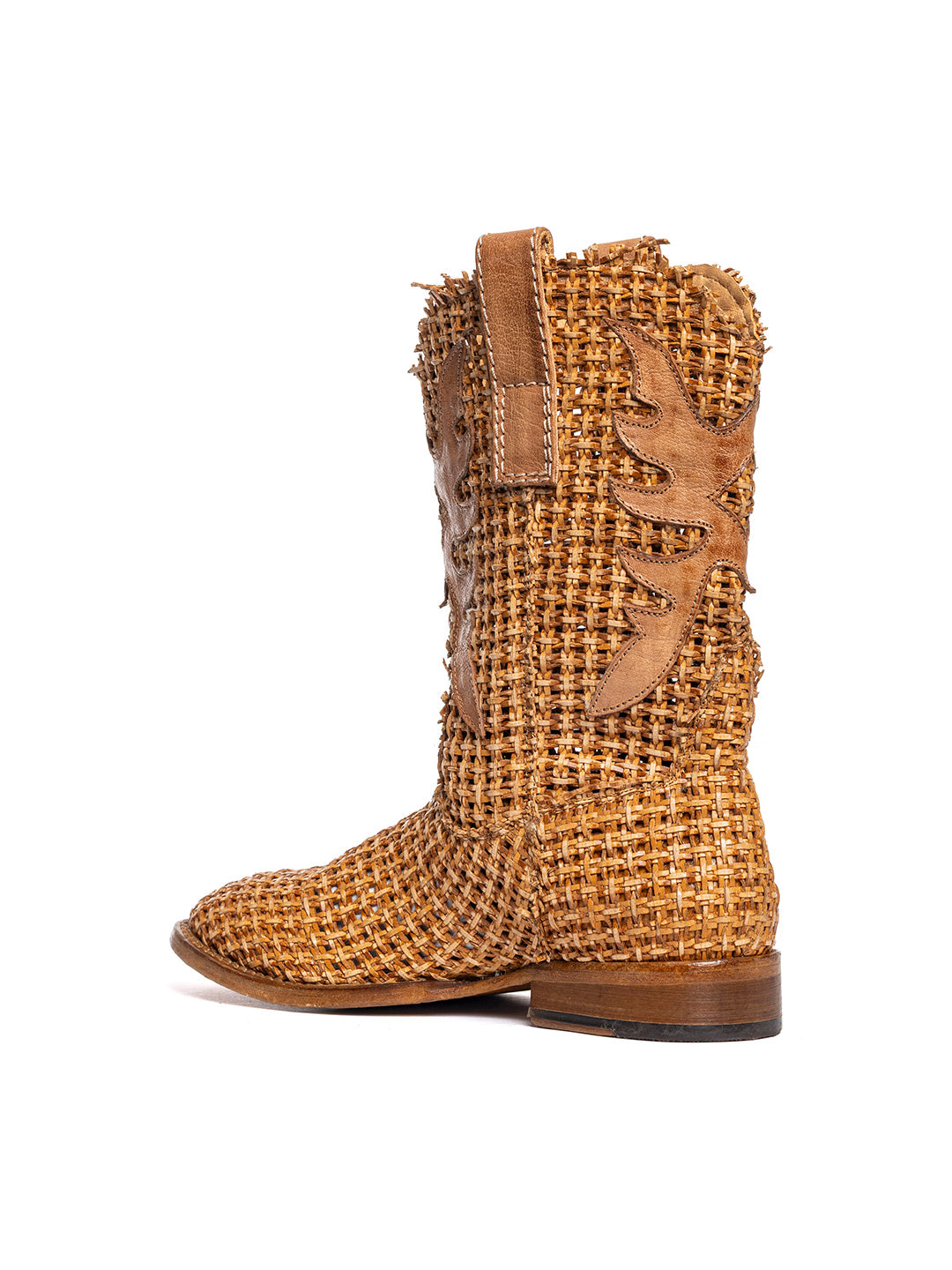 Stivali texani in vitello e bufalo beige Ategi 1