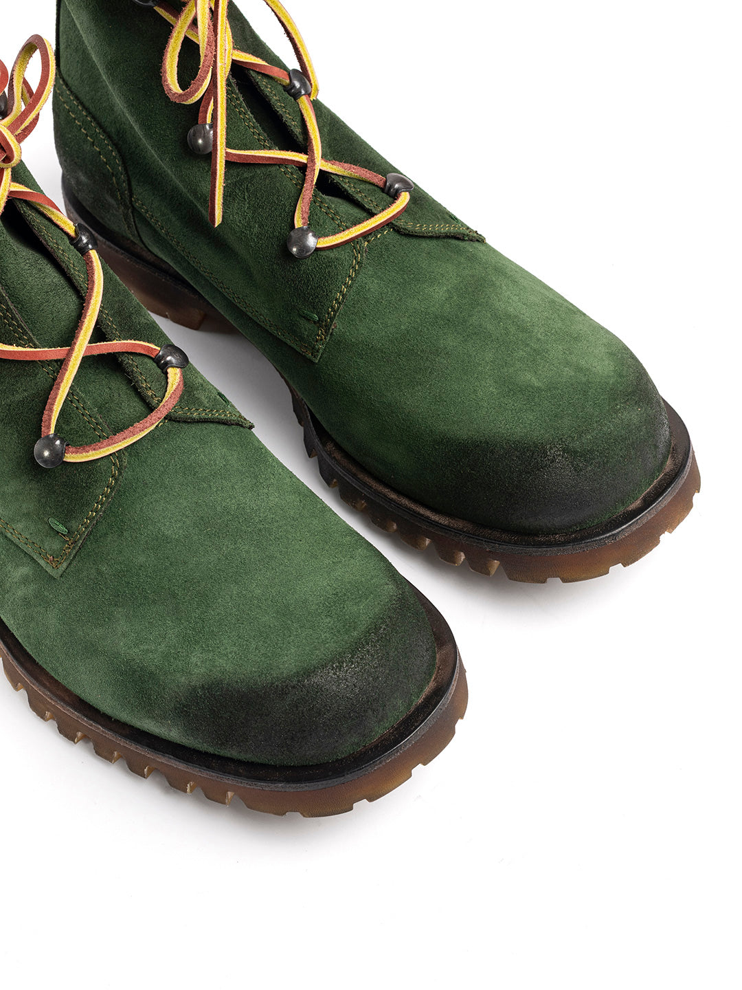 Stivaletti stringati in vitello in crosta Birk 4 - Militare