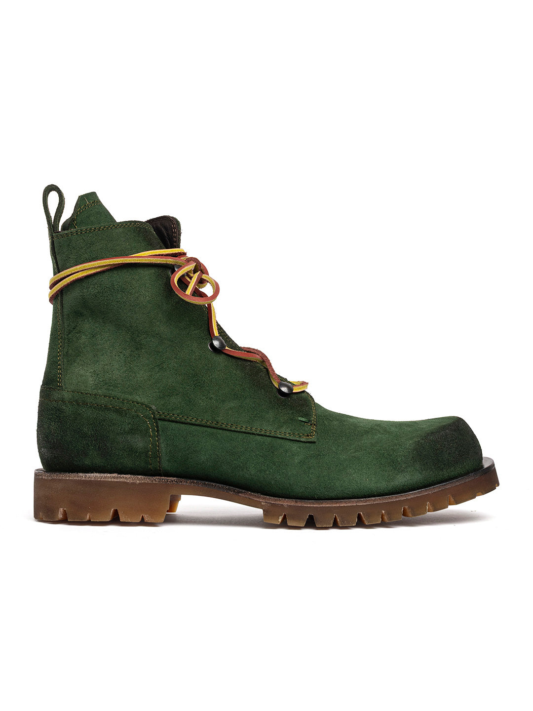 Stivaletti stringati in vitello in crosta Birk 4 - Militare