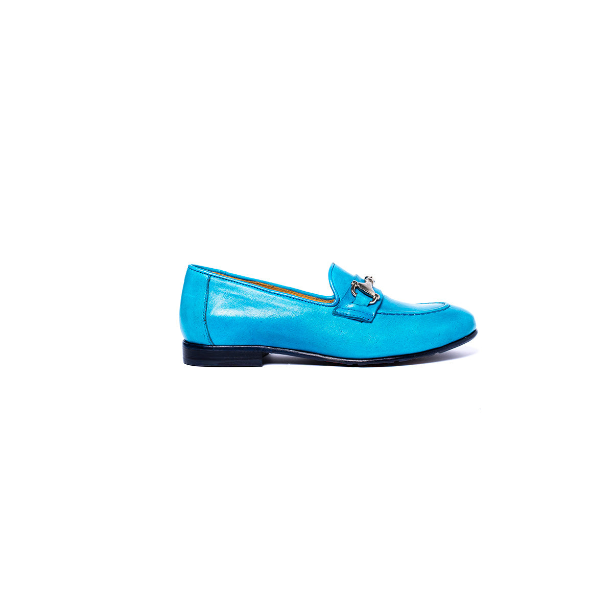 Mocassino donna blu con morsetto