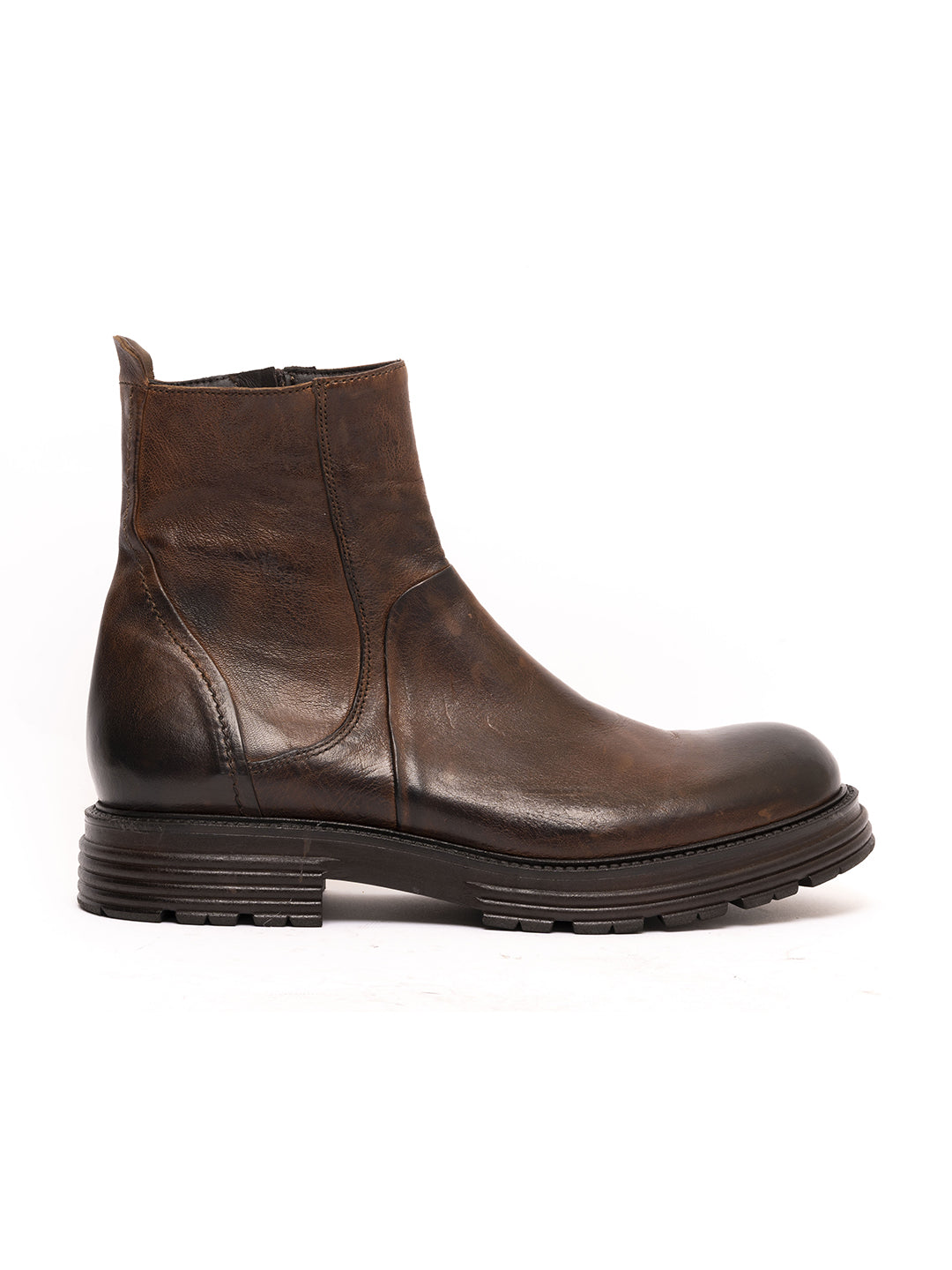 Berlin/4 Cocoa Lambskin Ankle Boots