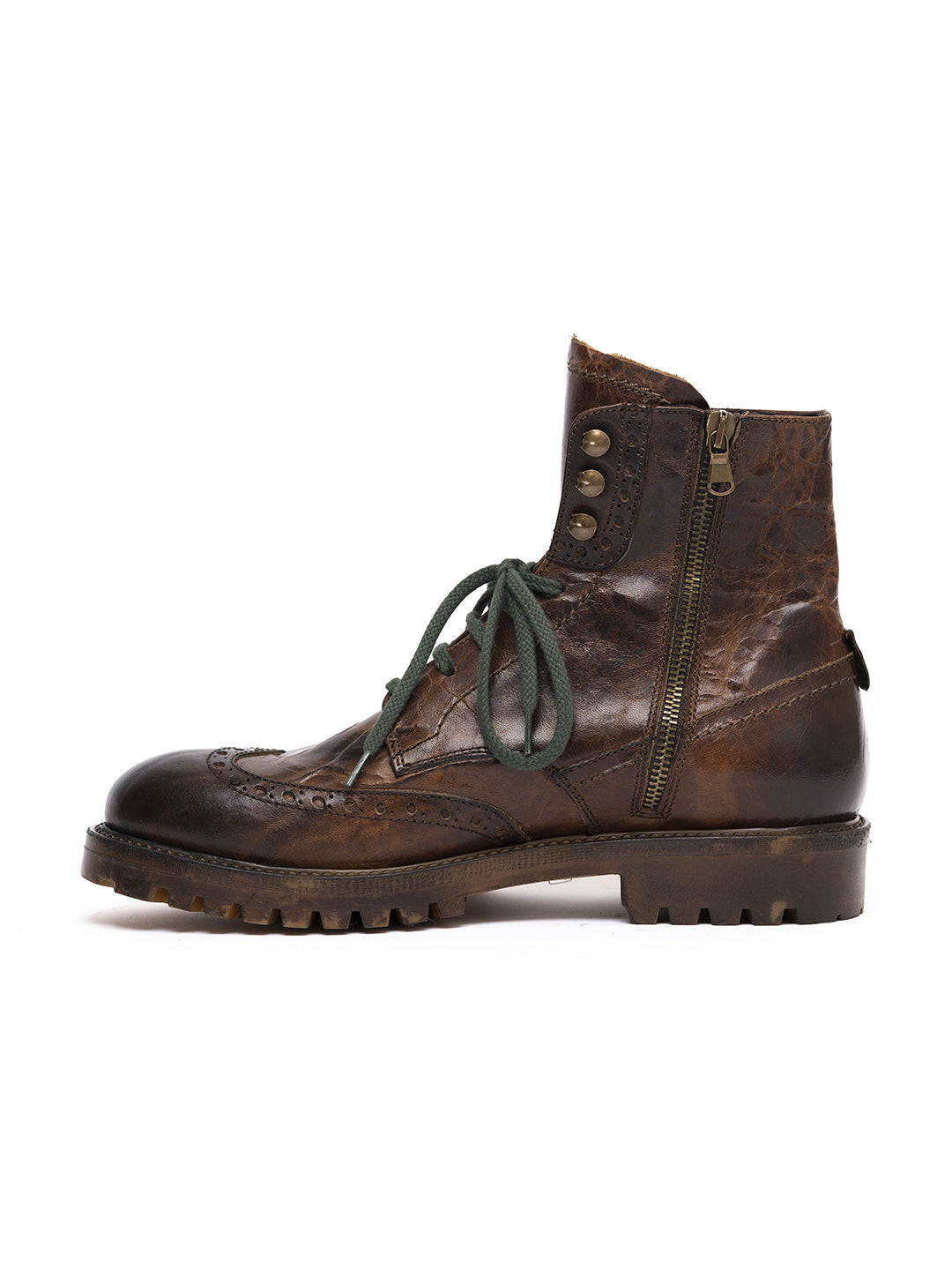 Stivaletti stringati duilio in vitello cognac 37340/40