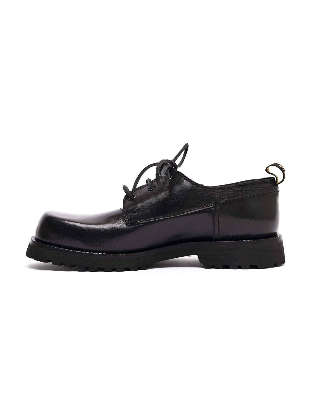 Birk/1 black calfskin derby
