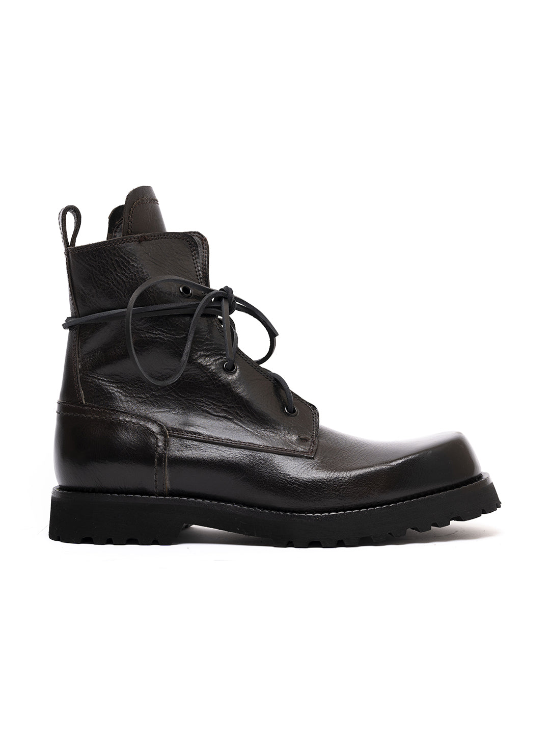 Stivaletti stringati in vitello testa di moro Birk/3