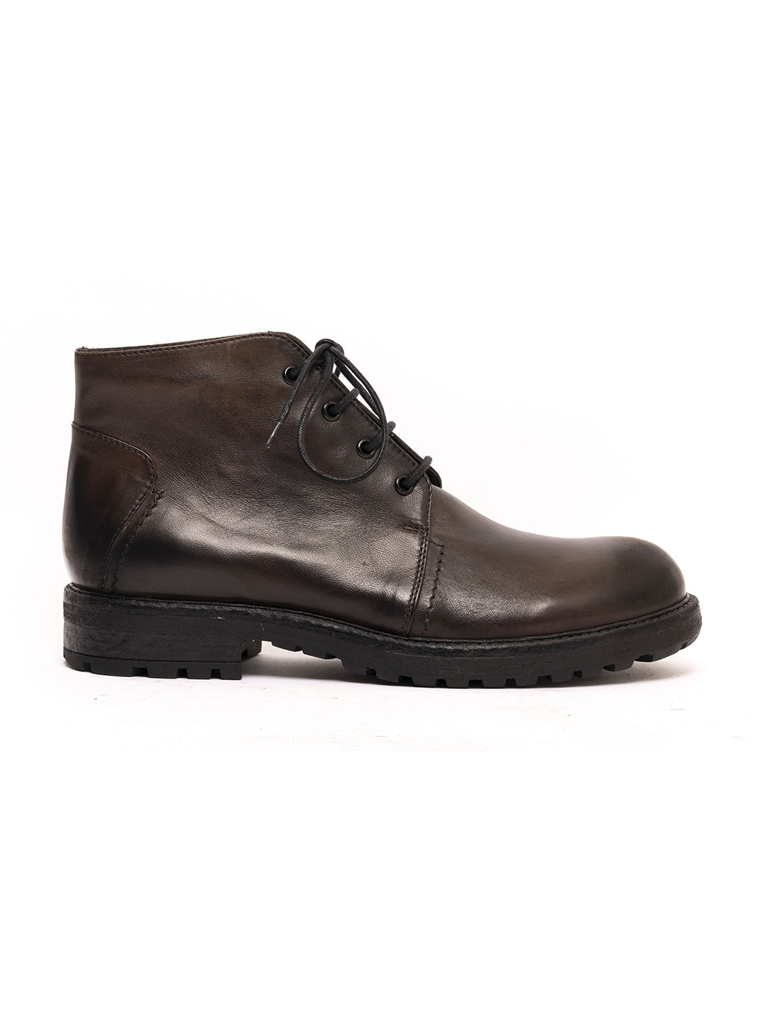 Dunkelbraune Lammleder-Ankle-Boots 3830/480