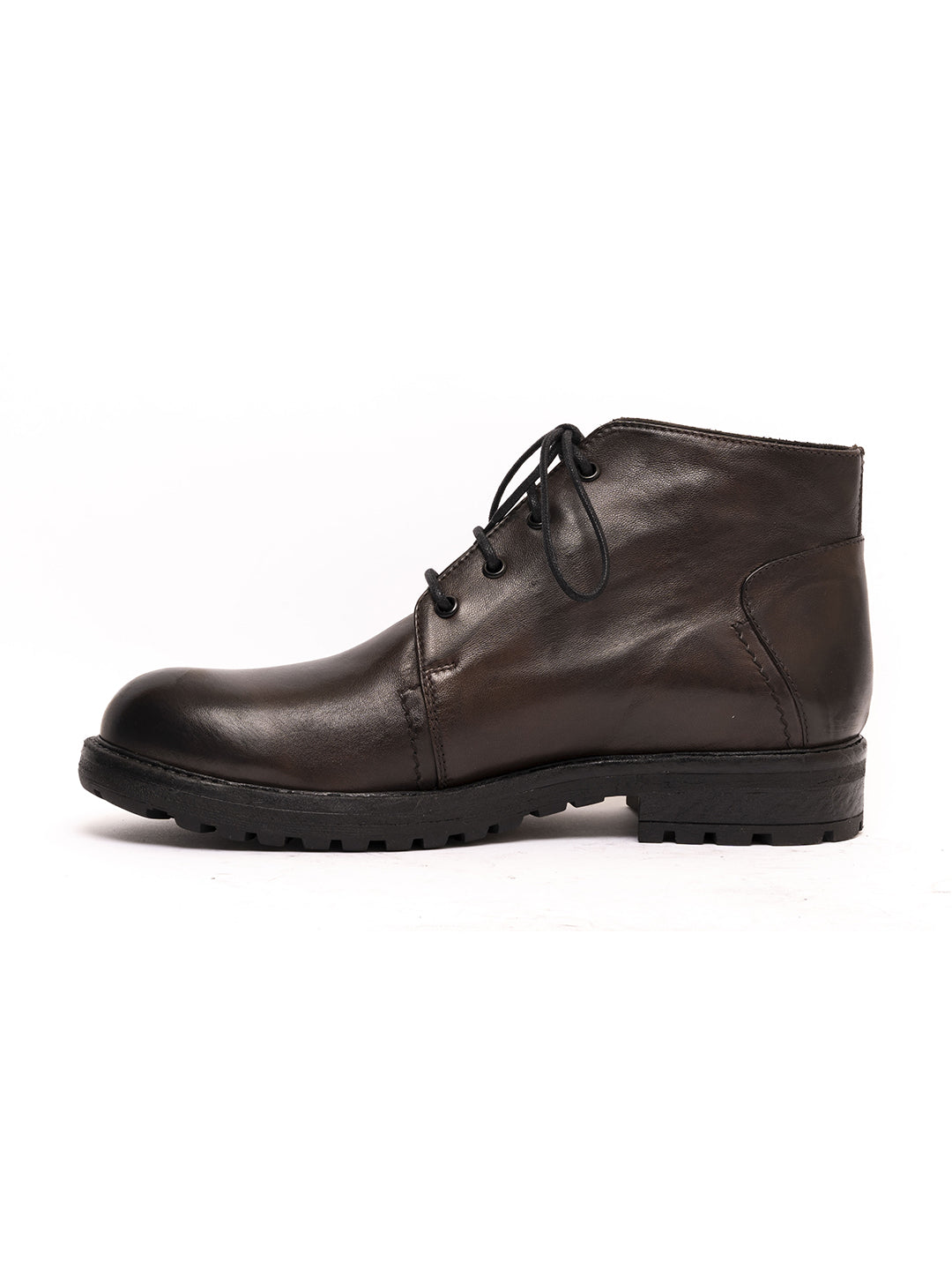 Dunkelbraune Lammleder-Ankle-Boots 3830/480