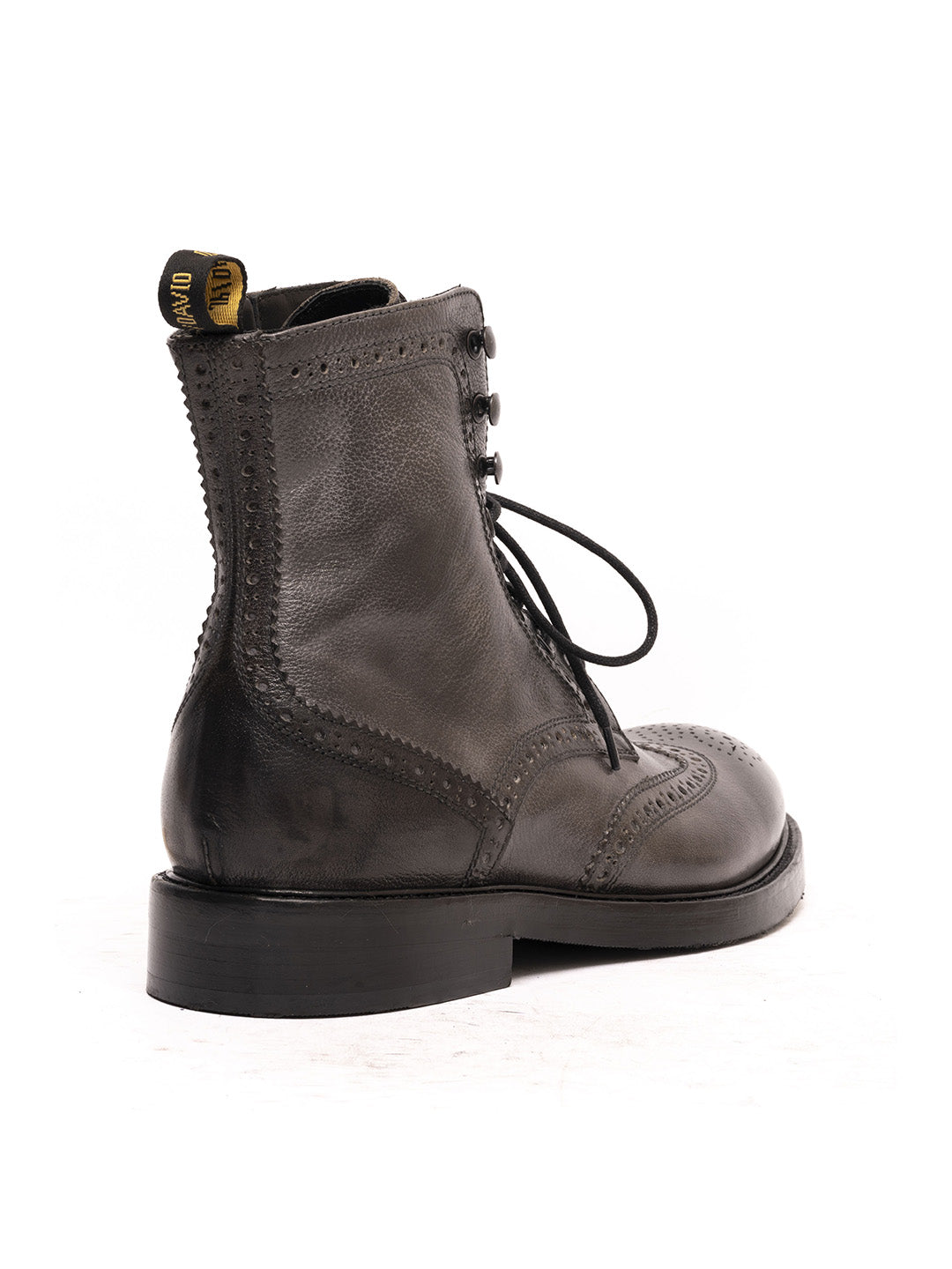 Duilio lace-up ankle boots in dark grey buffalo 37340/1 bis