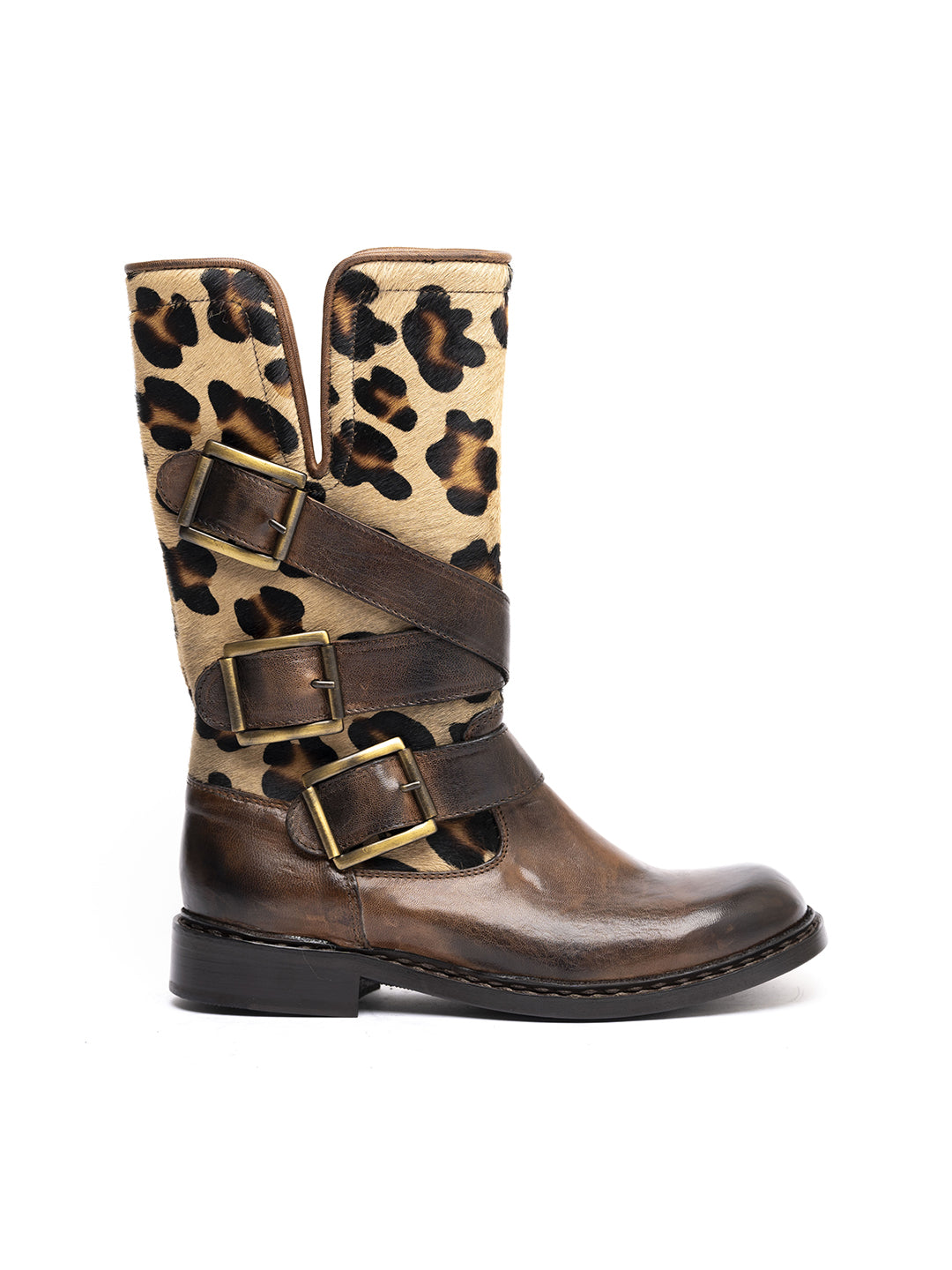 Biker in agnello cacao e vitello zampa di leone 36494/60