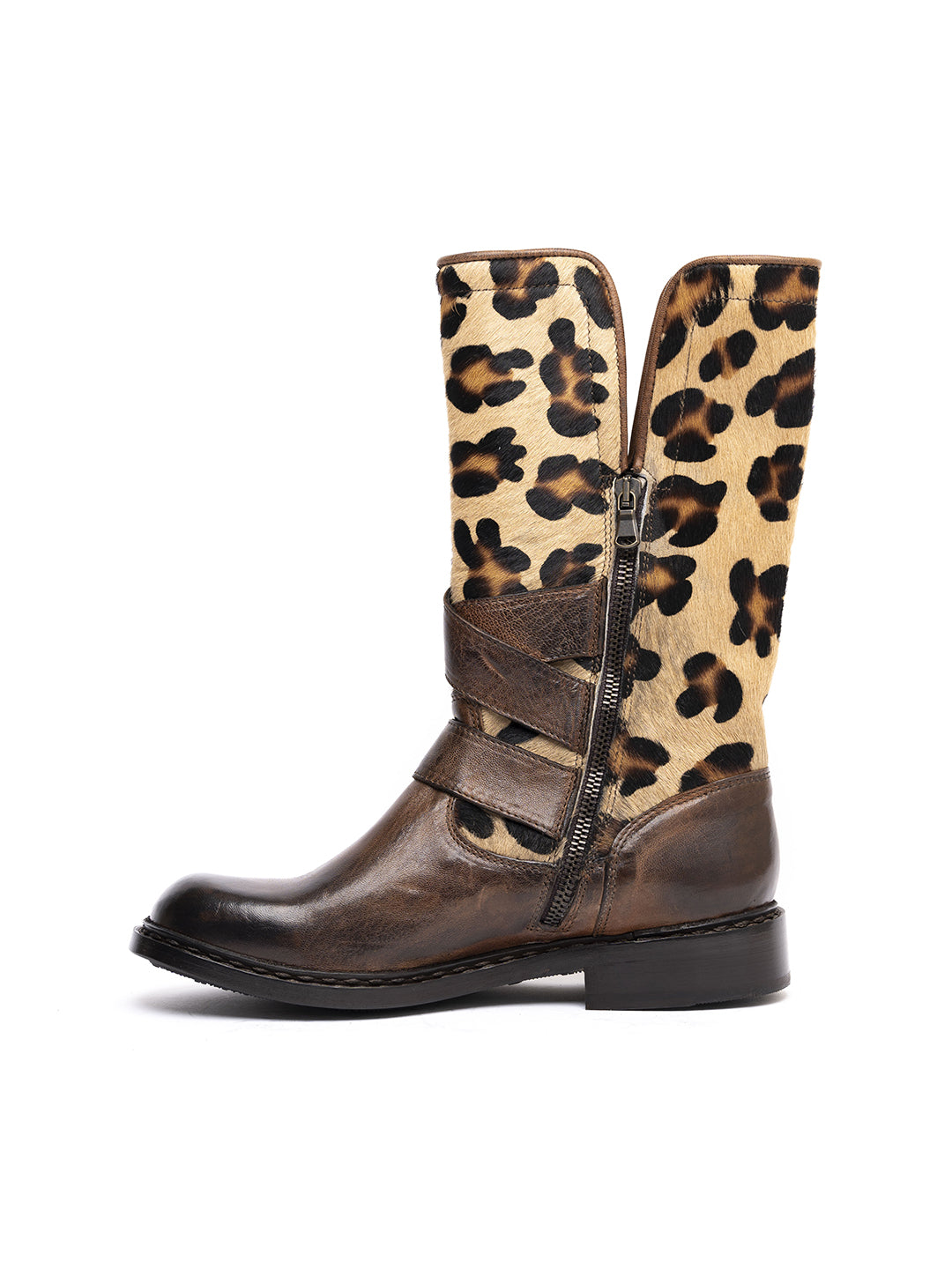 Biker in agnello cacao e vitello zampa di leone 36494/60