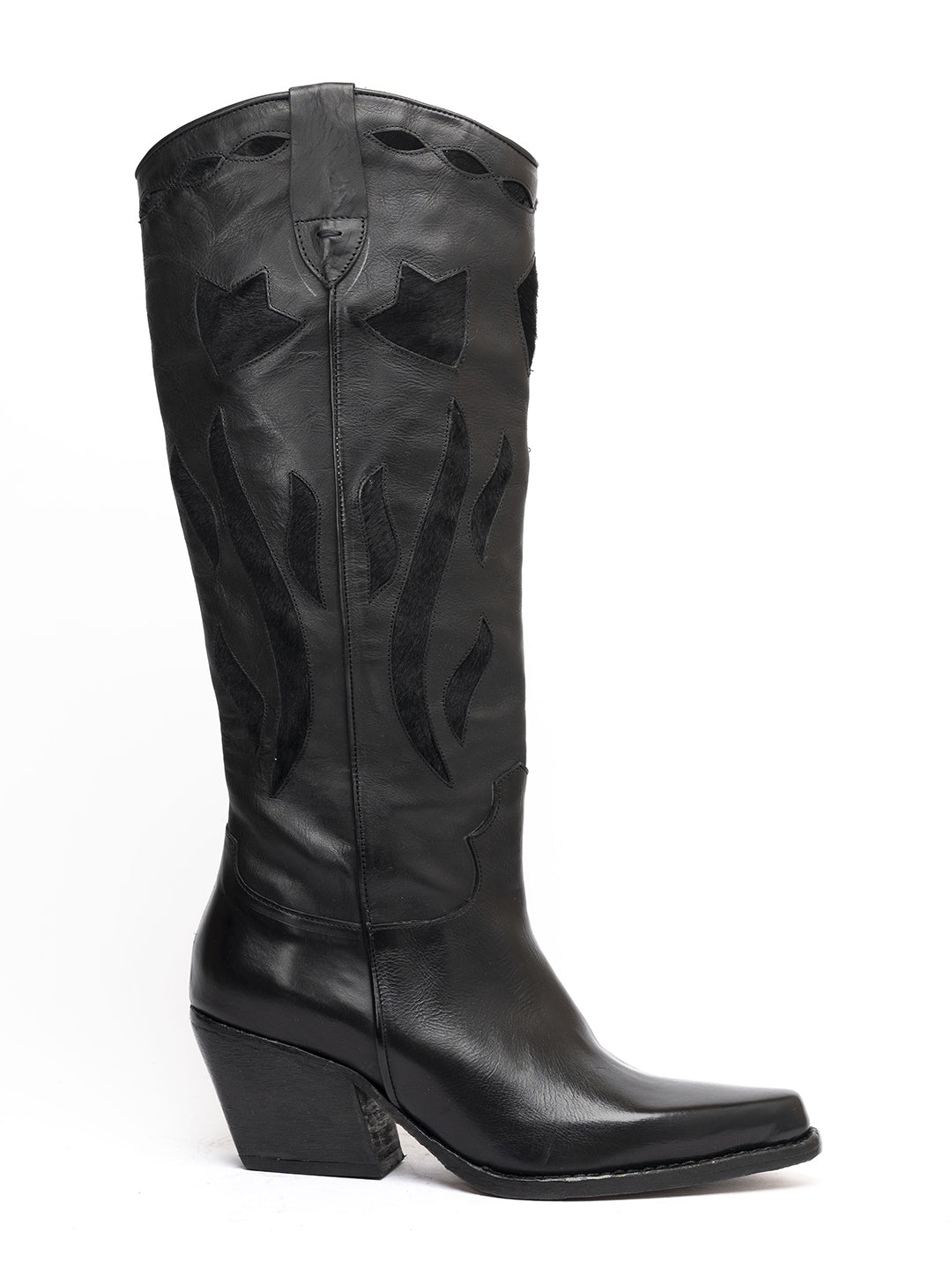 Stivali texani in vitello nero 8097/3