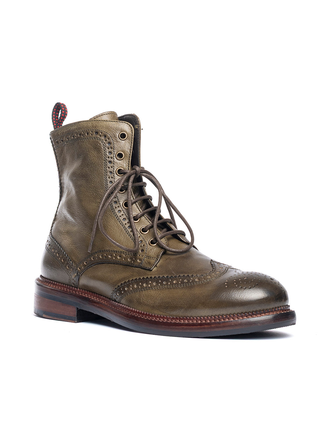 Duilio lace-up ankle boots in dark grey buffalo 37340/1 bis