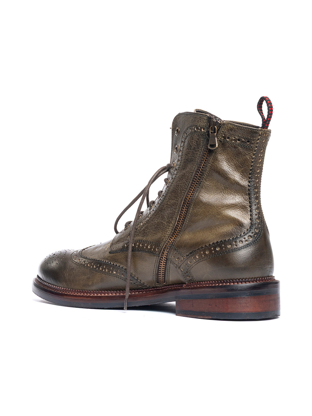 Duilio lace-up ankle boots in dark grey buffalo 37340/1 bis