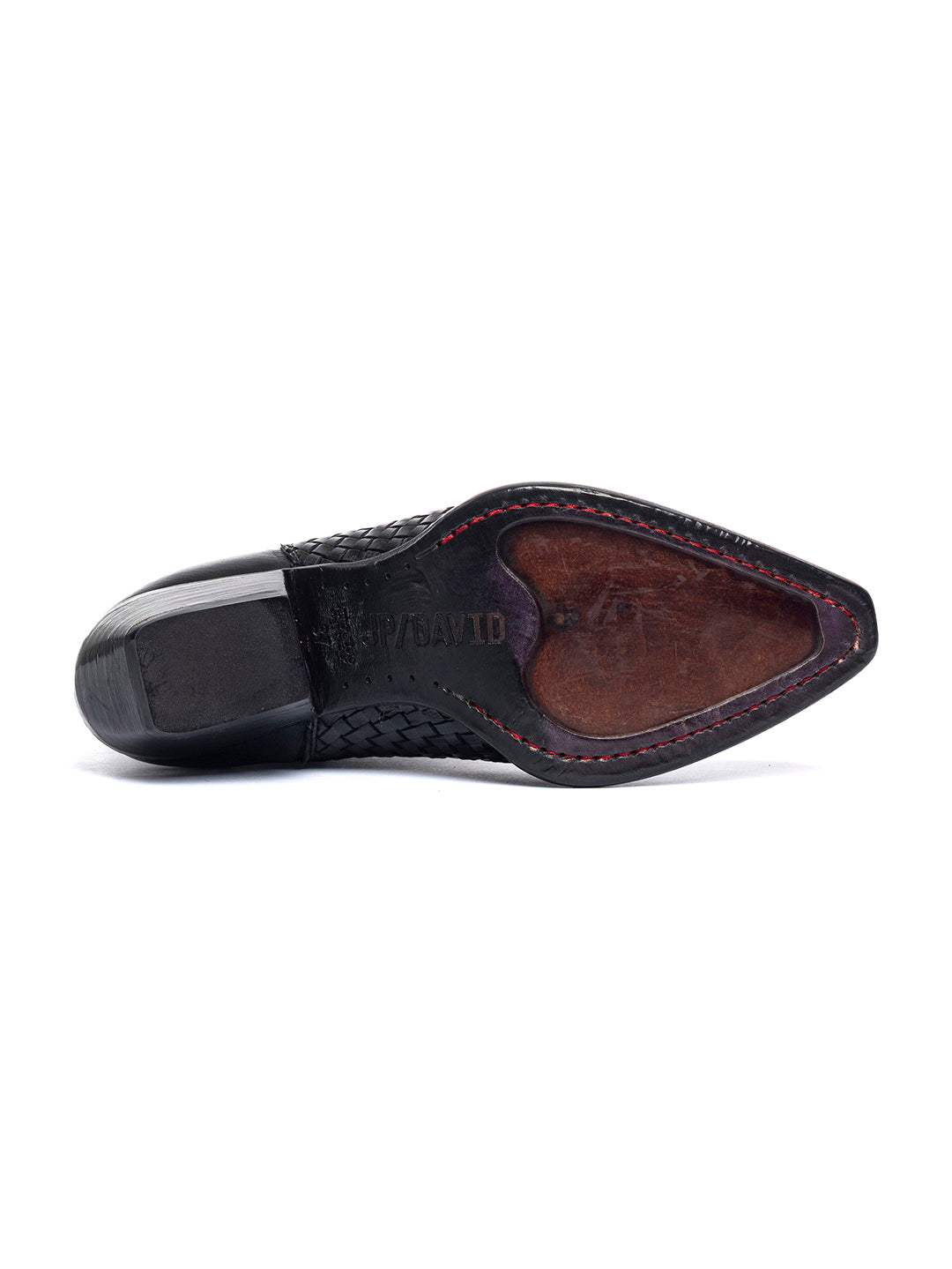 Stivaletti texani in bufalo e vitello 2216/13 - Nero
