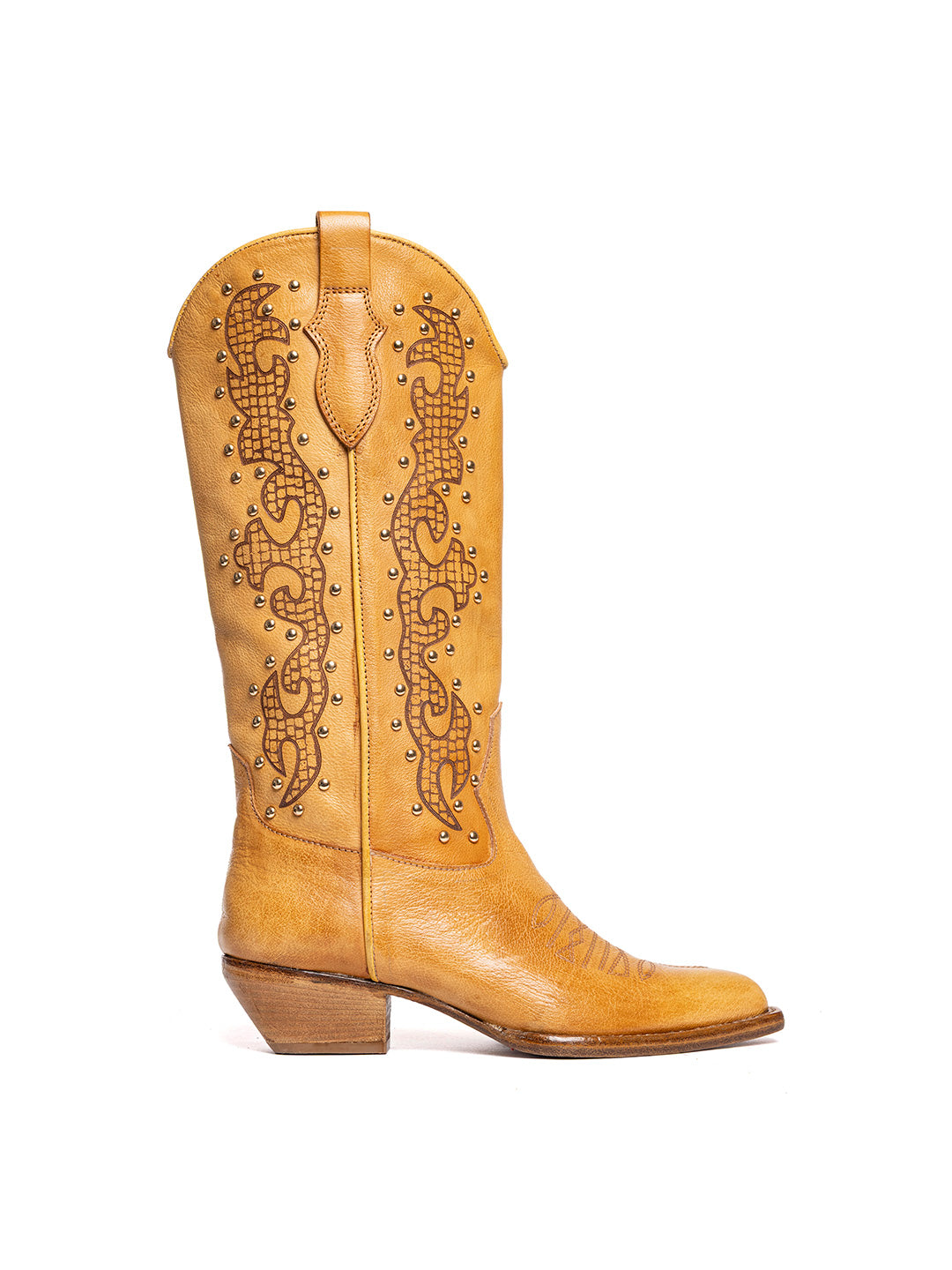 Stivali texani in bufalo oro 2216/10