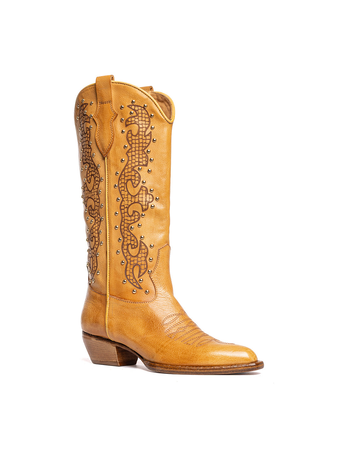 Stivali texani in bufalo oro 2216/10