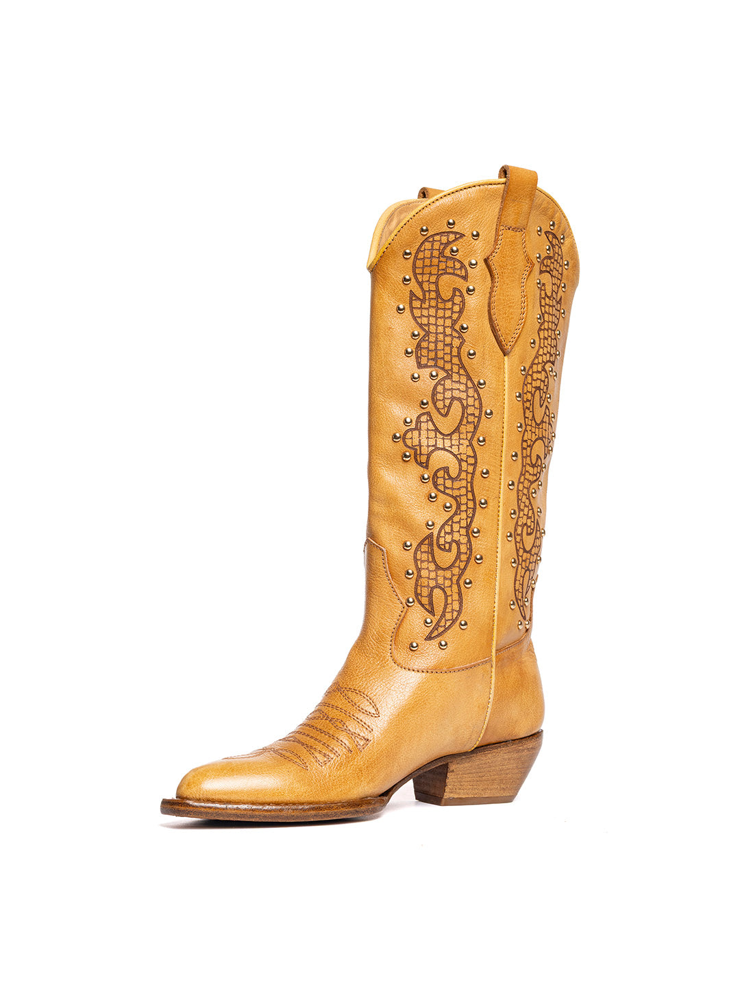 Stivali texani in bufalo oro 2216/10