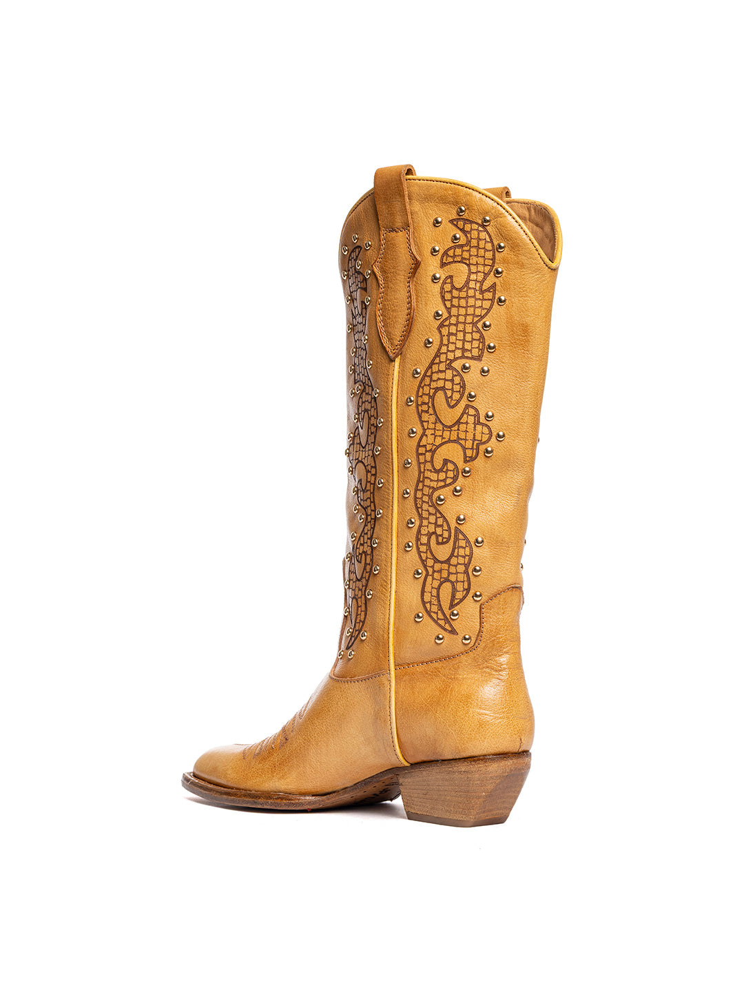 Stivali texani in bufalo oro 2216/10