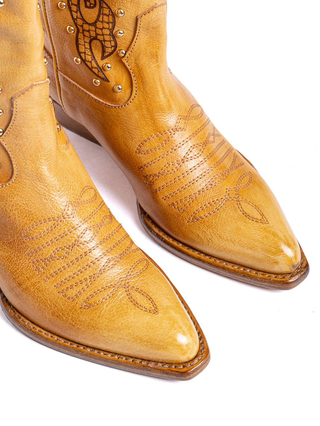 Stivali texani in bufalo oro 2216/10