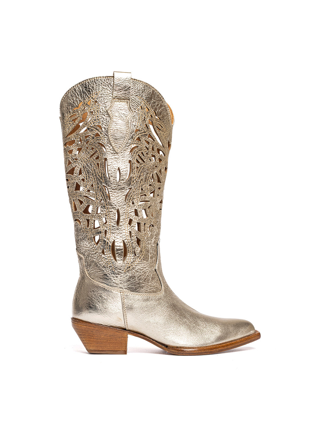 Stivali texani in capra platino 2216/11