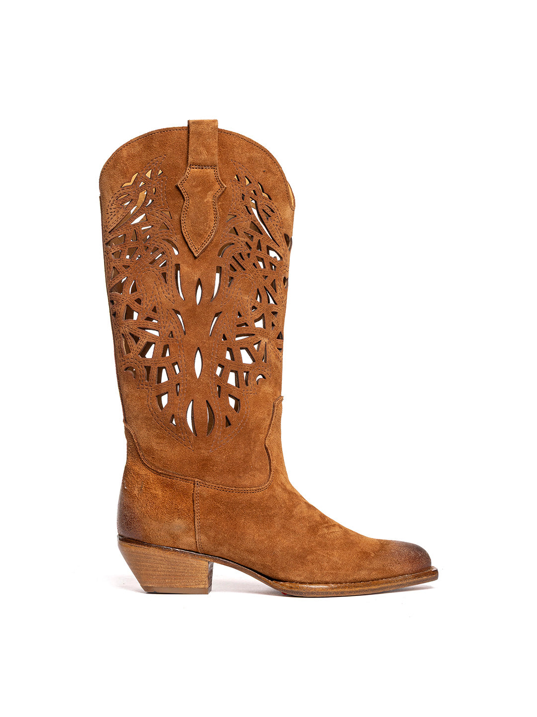 Stivali texani in vitello crosta terra 2216/11