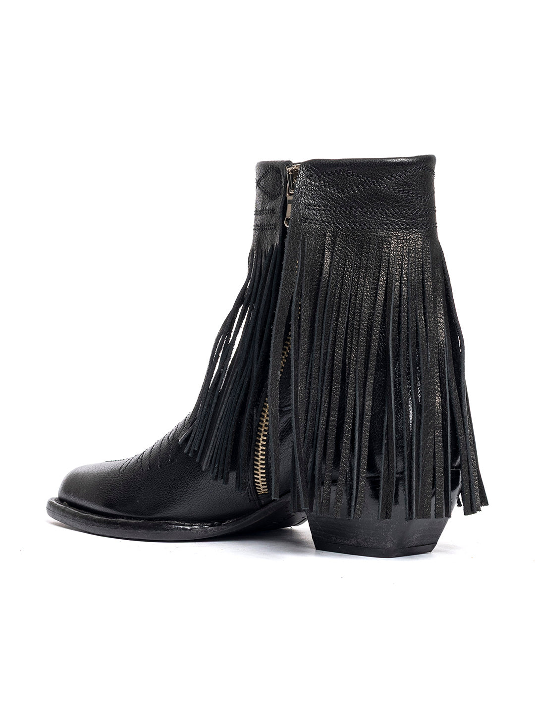 Stivaletti texani in bufalo nero 2216/4