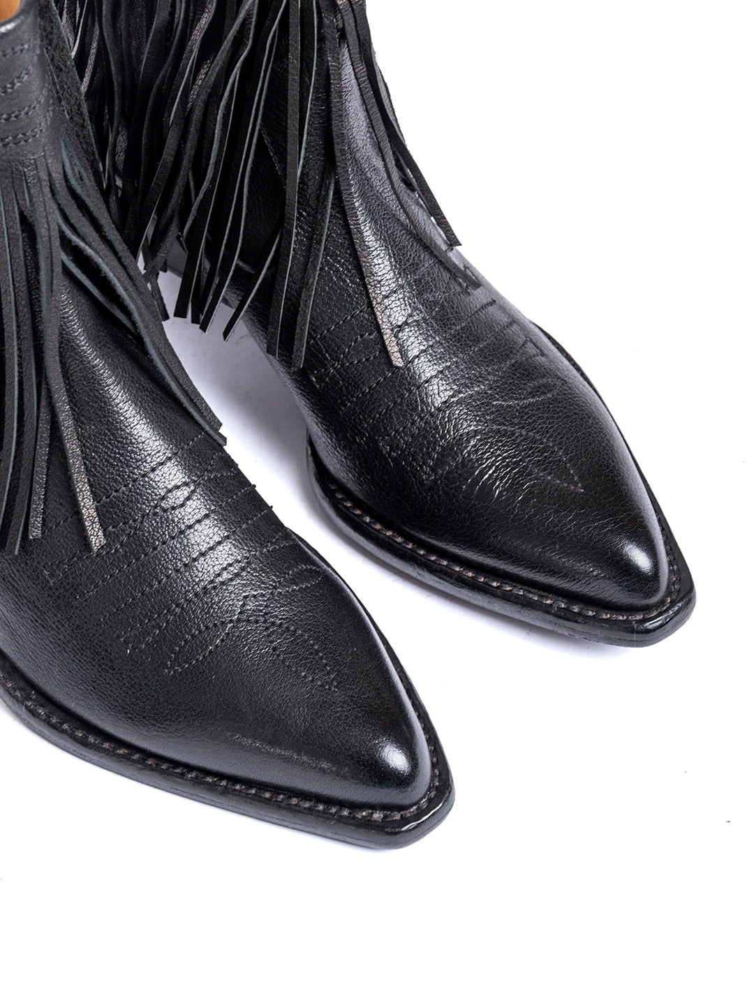 Stivaletti texani in bufalo nero 2216/4