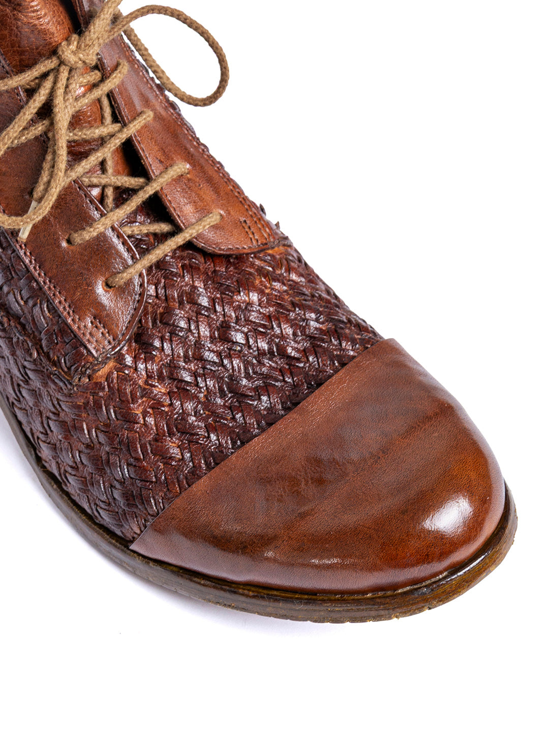 Stivaletti derby in agnello cuoio 2580/60