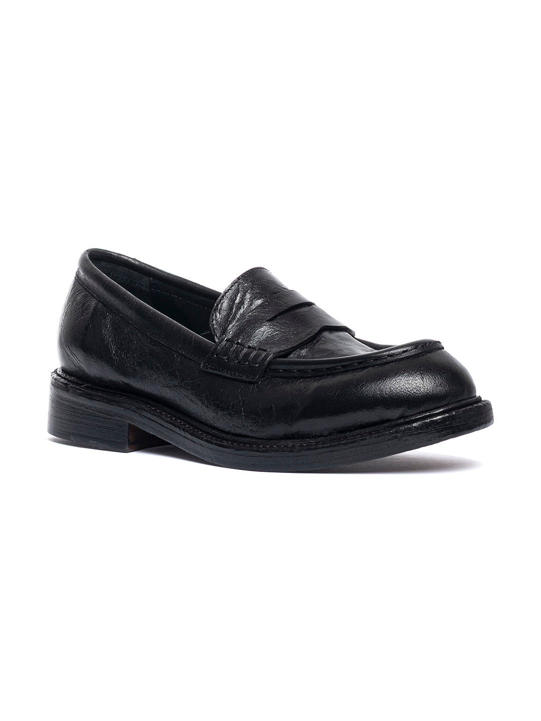Mocassini in agnello misto vegetale 35773/60 - Nero