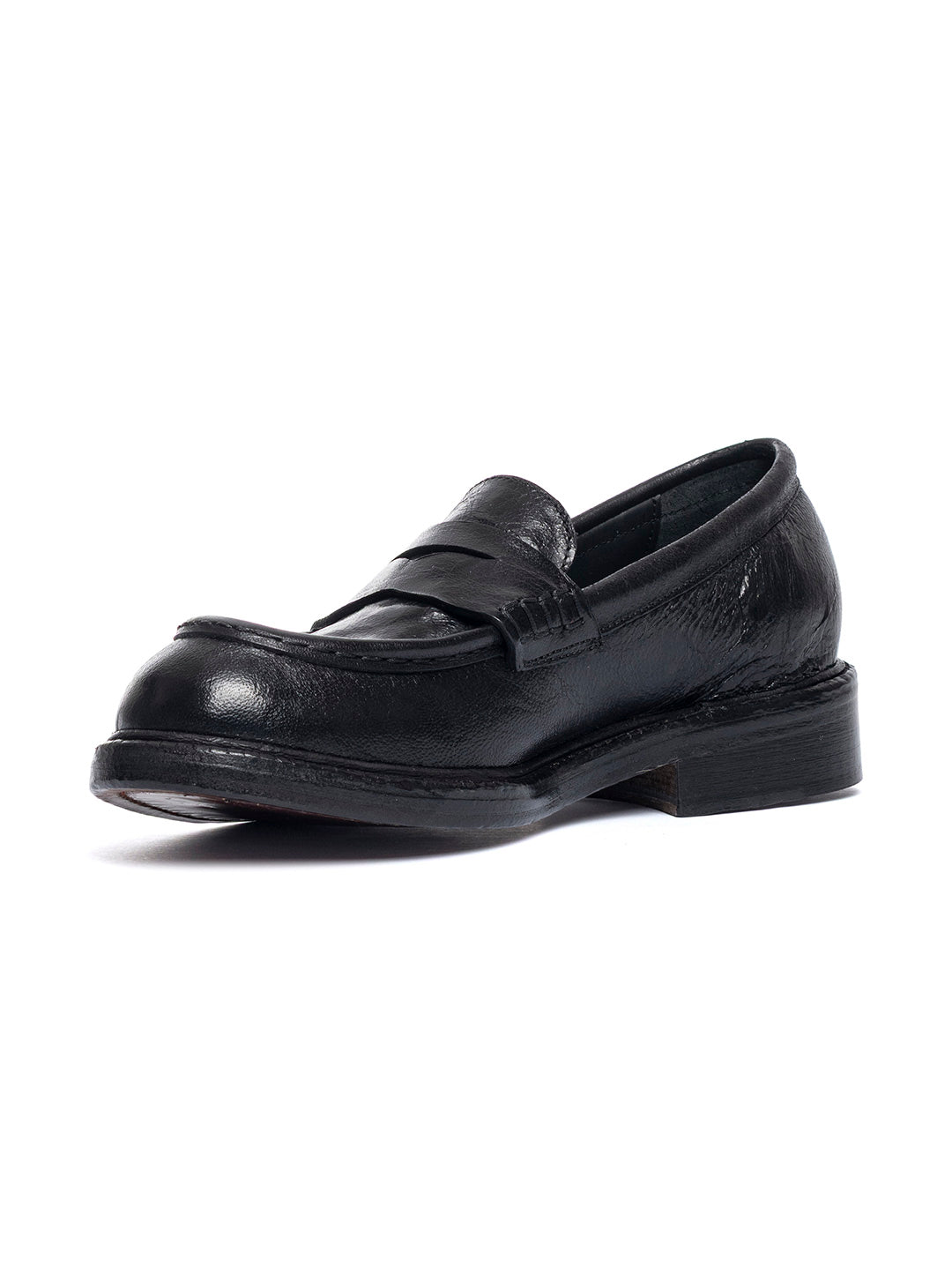 Mocassini in agnello misto vegetale 35773/60 - Nero