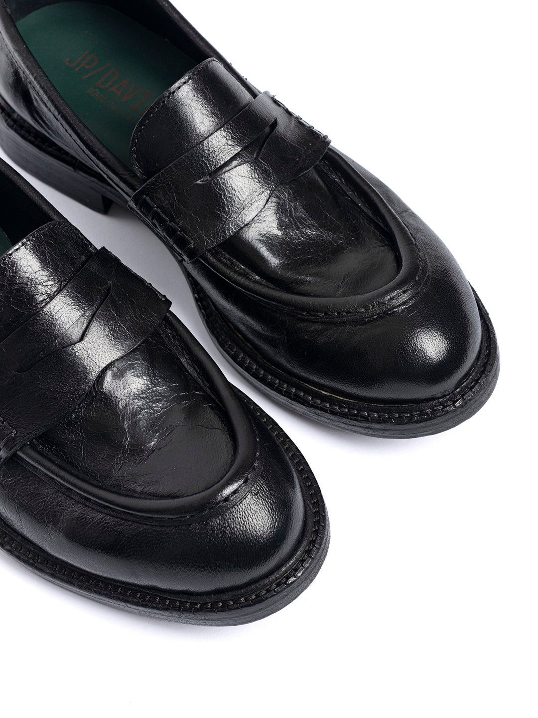 Mocassini in agnello misto vegetale 35773/60 - Nero