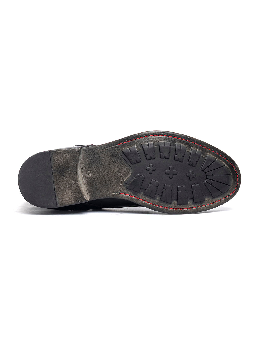 Stivaletti stringati in vitellino 36526/140 - Nero