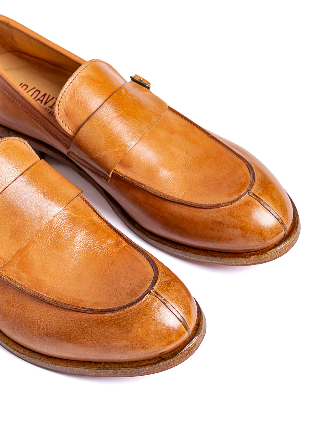 Mocassini in vitellino cuoio 36526/190