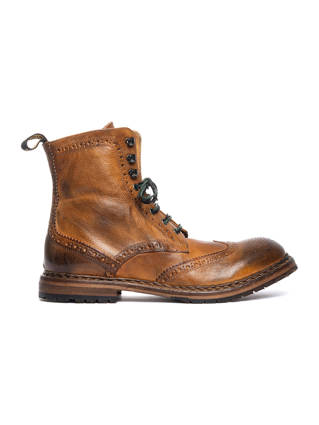 Stivaletti stringati duilio in bufalo 36526/260 - Cuoio