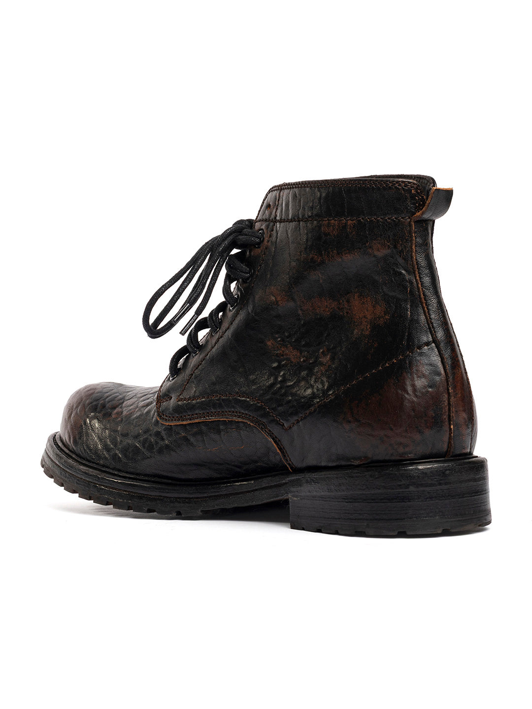 Sheepskin lace-up ankle boots with fur lining 36527/4 - Whisky