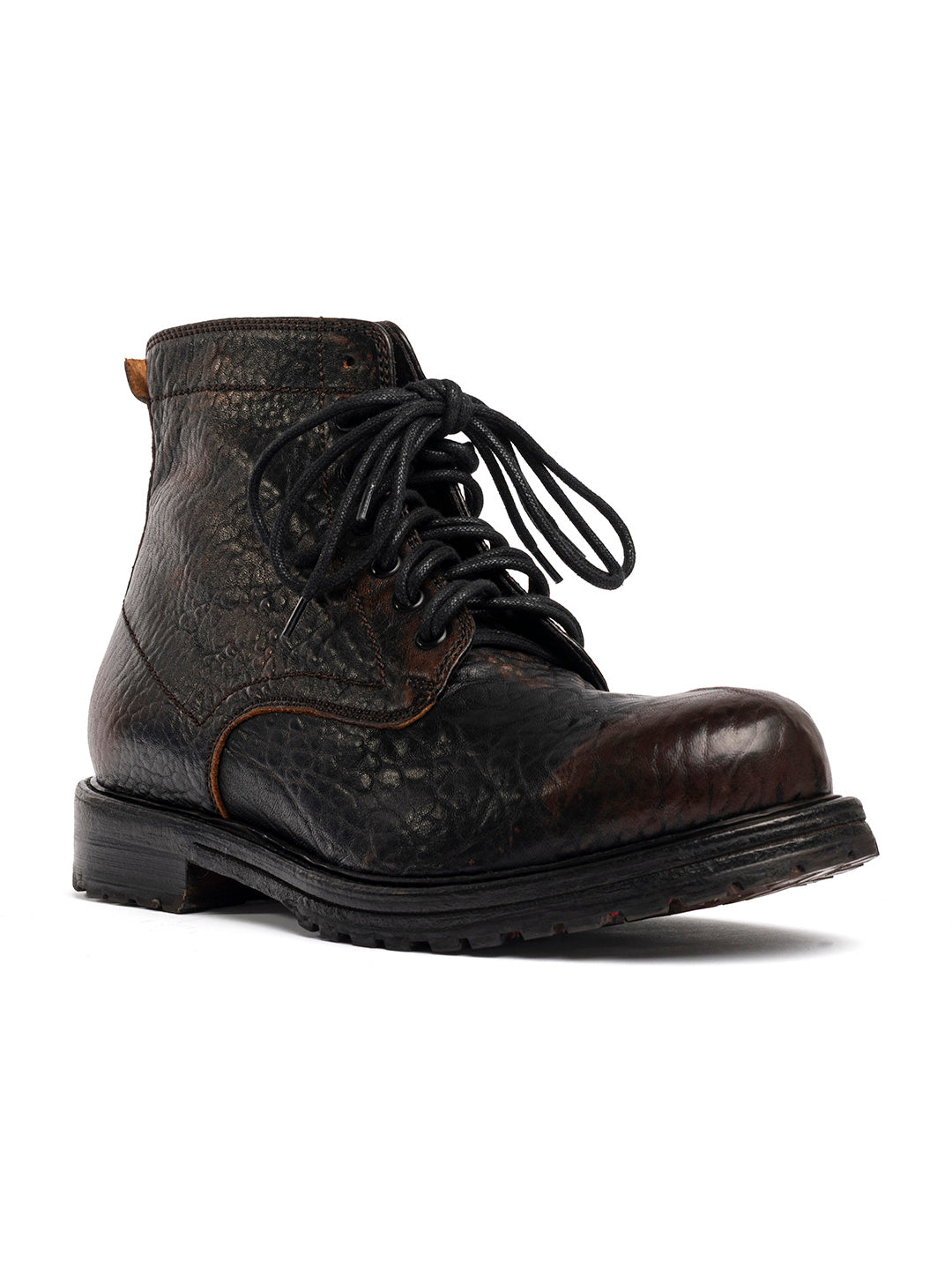 Sheepskin lace-up ankle boots with fur lining 36527/4 - Whisky