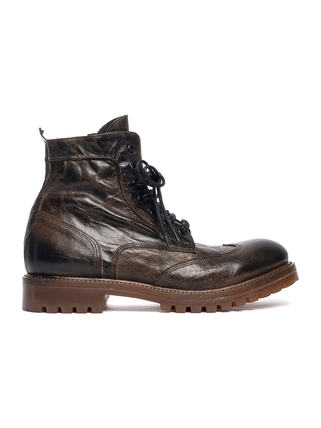 Stivaletti stringati in agnello misto vegetale 37340/55 - Ghiro
