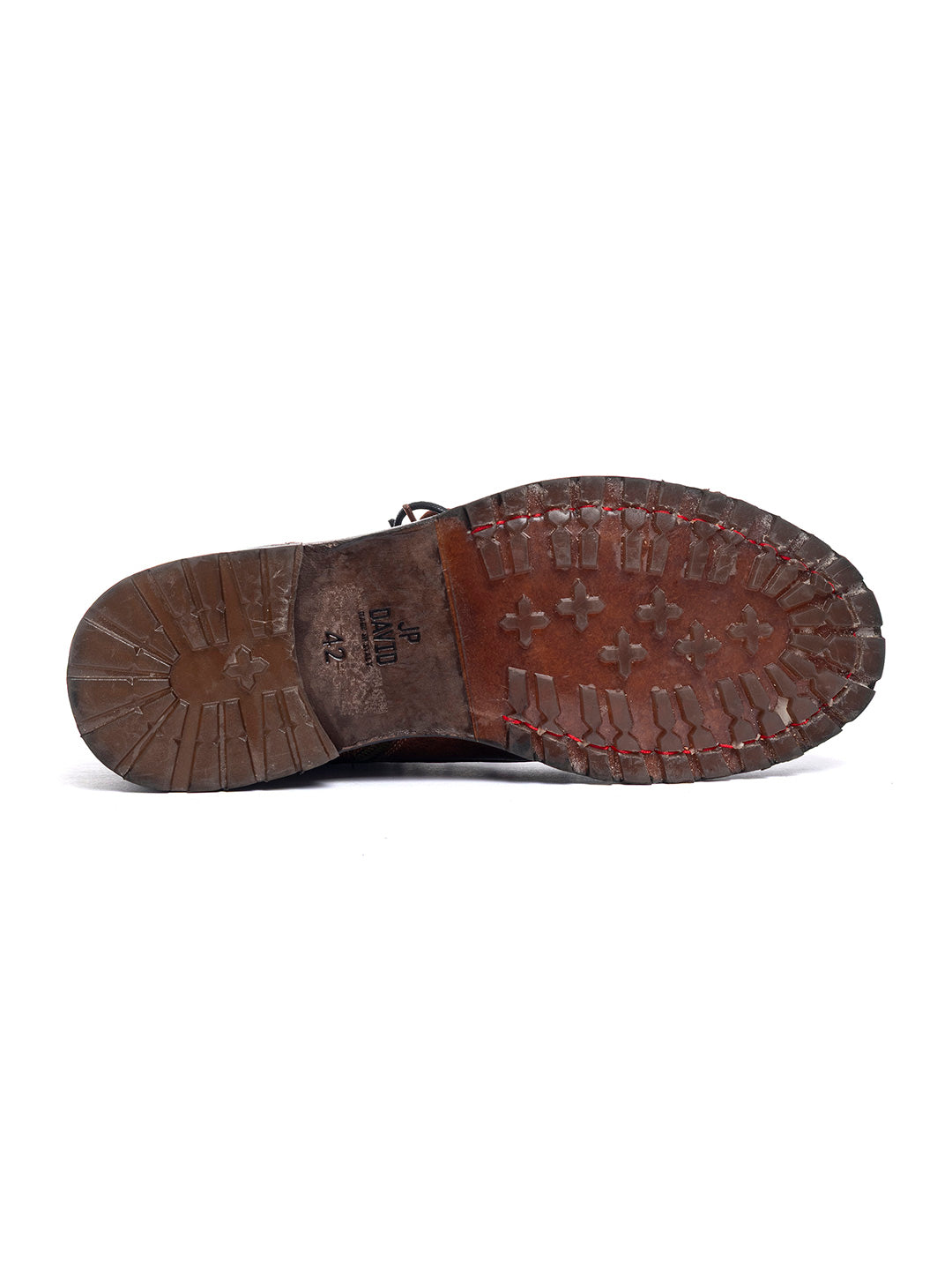 Stivaletti stringati in capra vegetale 37340/65 - Cuoio