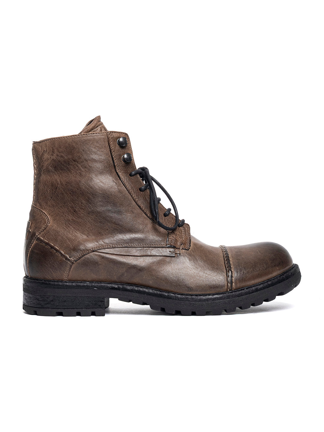 Stivaletti stringati in agnello vegetale 3830/560 - Grafite
