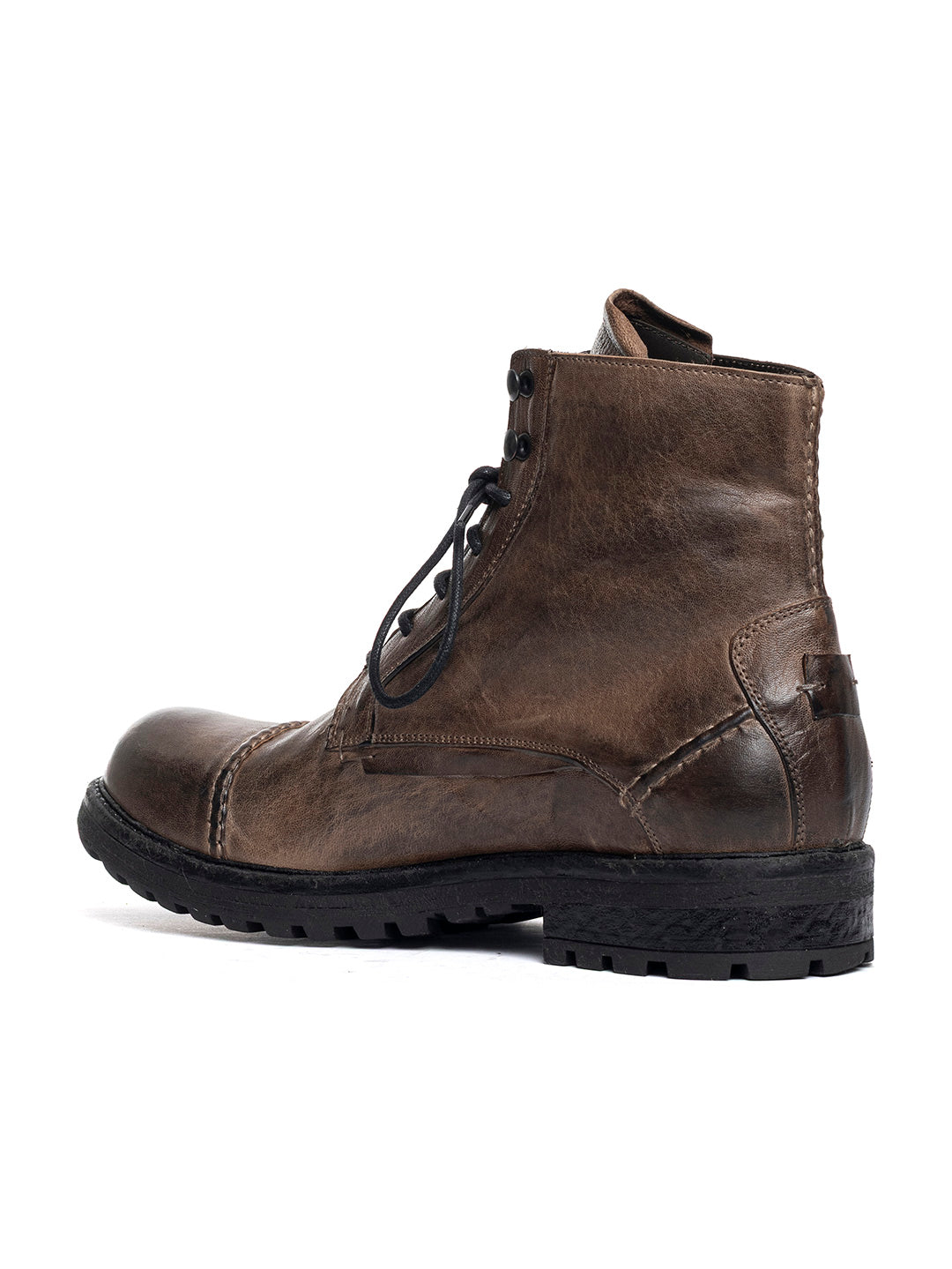 Stivaletti stringati in agnello vegetale 3830/560 - Grafite