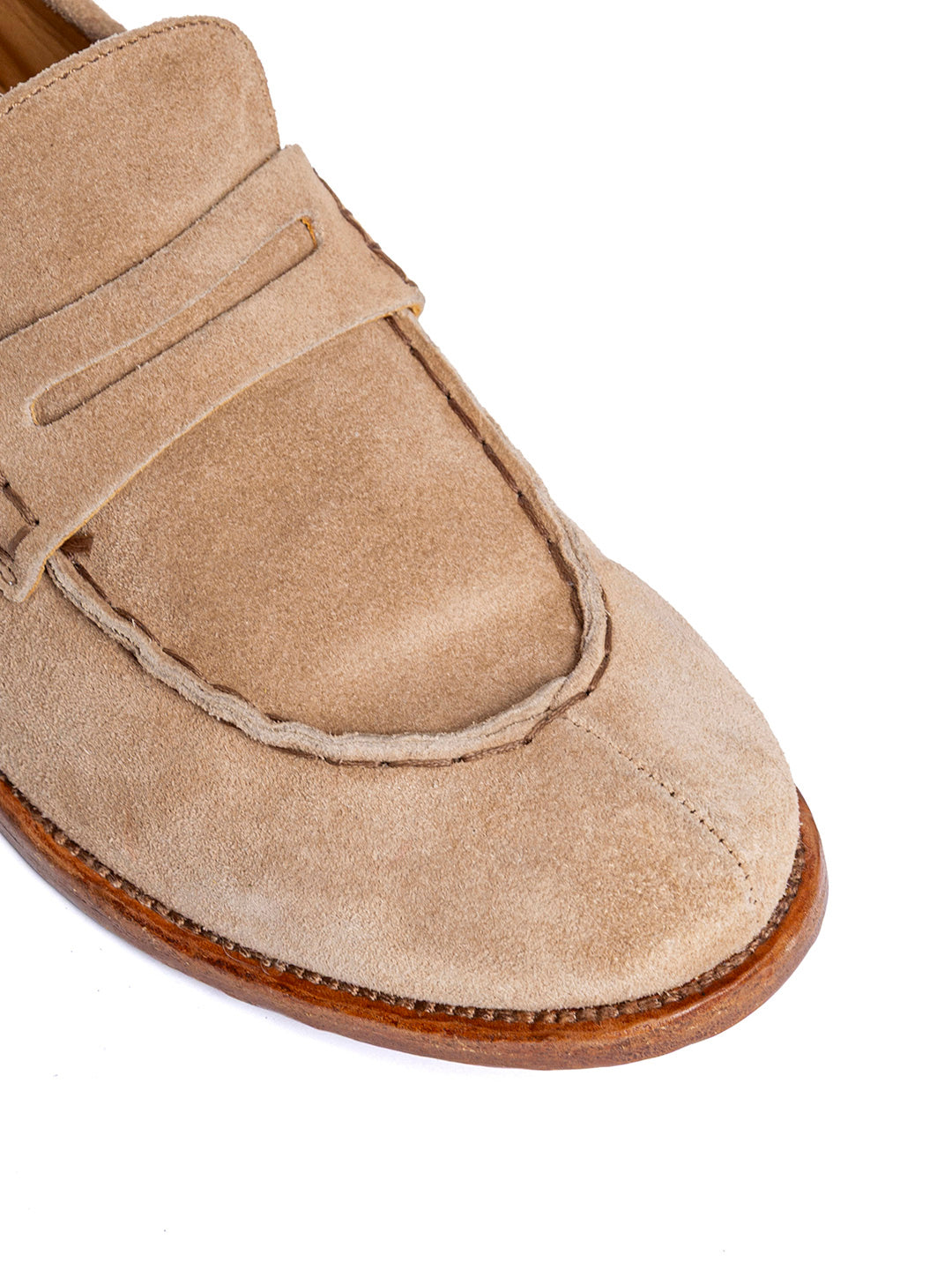 Mocassini in crosta vitello beige 38767/9