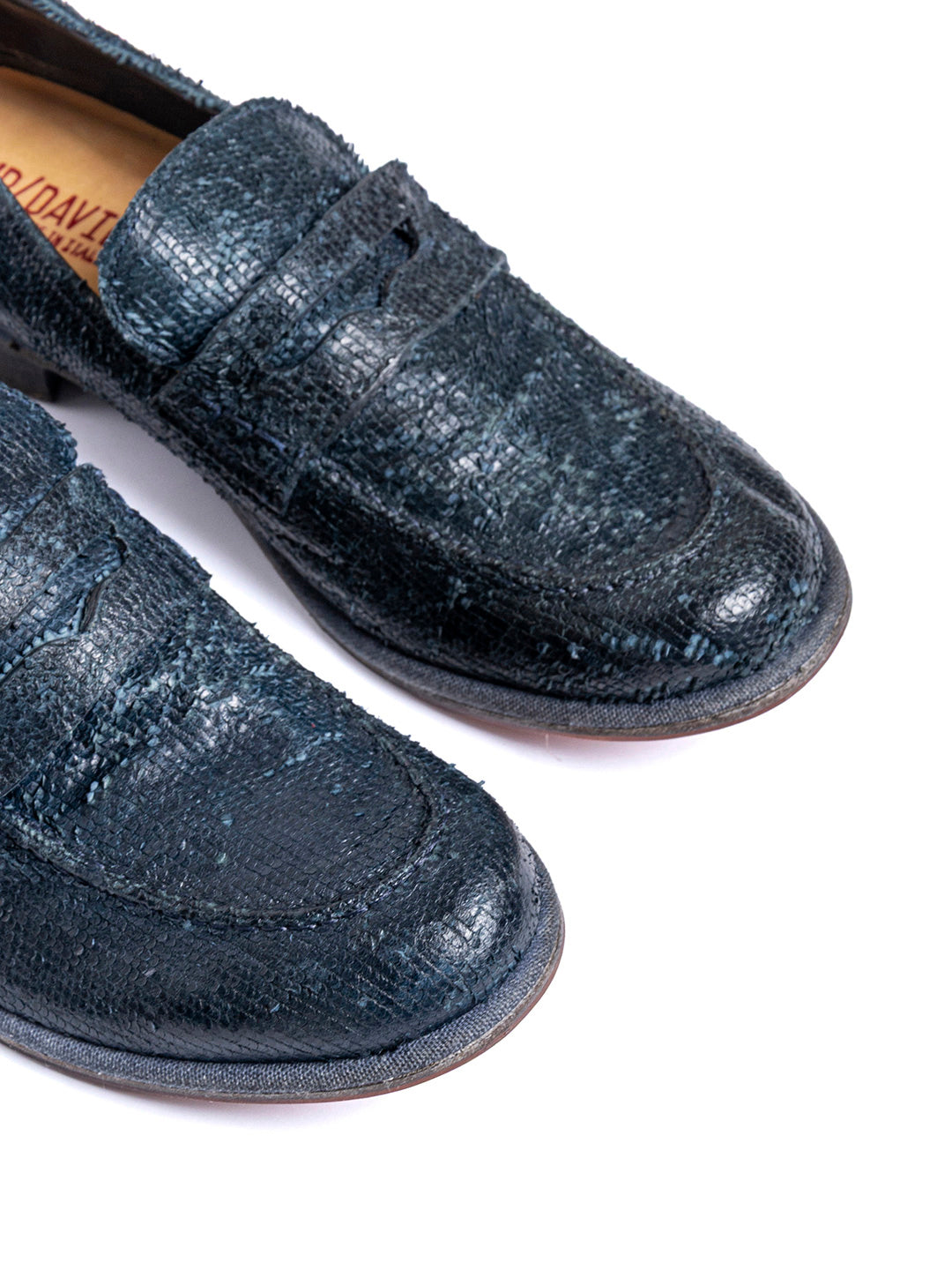 Mocassini in agnello blu notte 2580/450