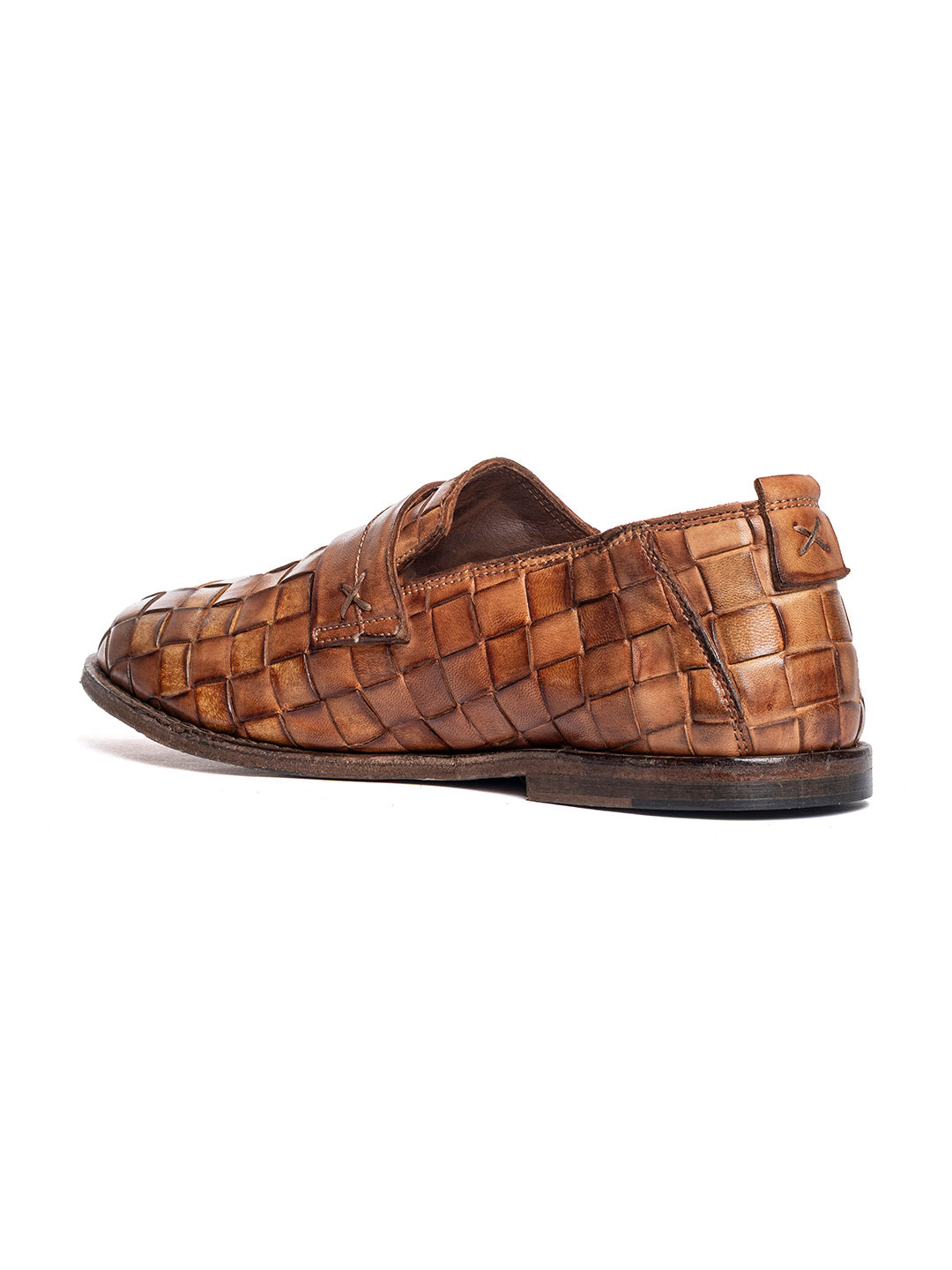 Mocassini in agnello cognac 61446/3